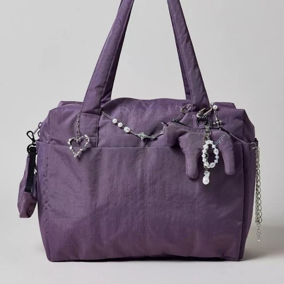 [Bundle] BAGGU Small Cloud Carry-On Bag Dusty Violet & Horse Charm - Picture 2 of 4